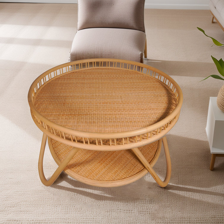 Wayfair rattan deals coffee table